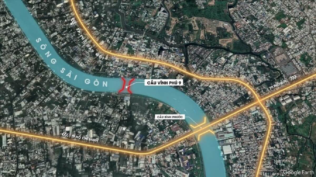 Kế hoạch xây dựng cầu Vĩnh Phú 9 từ TP Thuận An đến quận 12